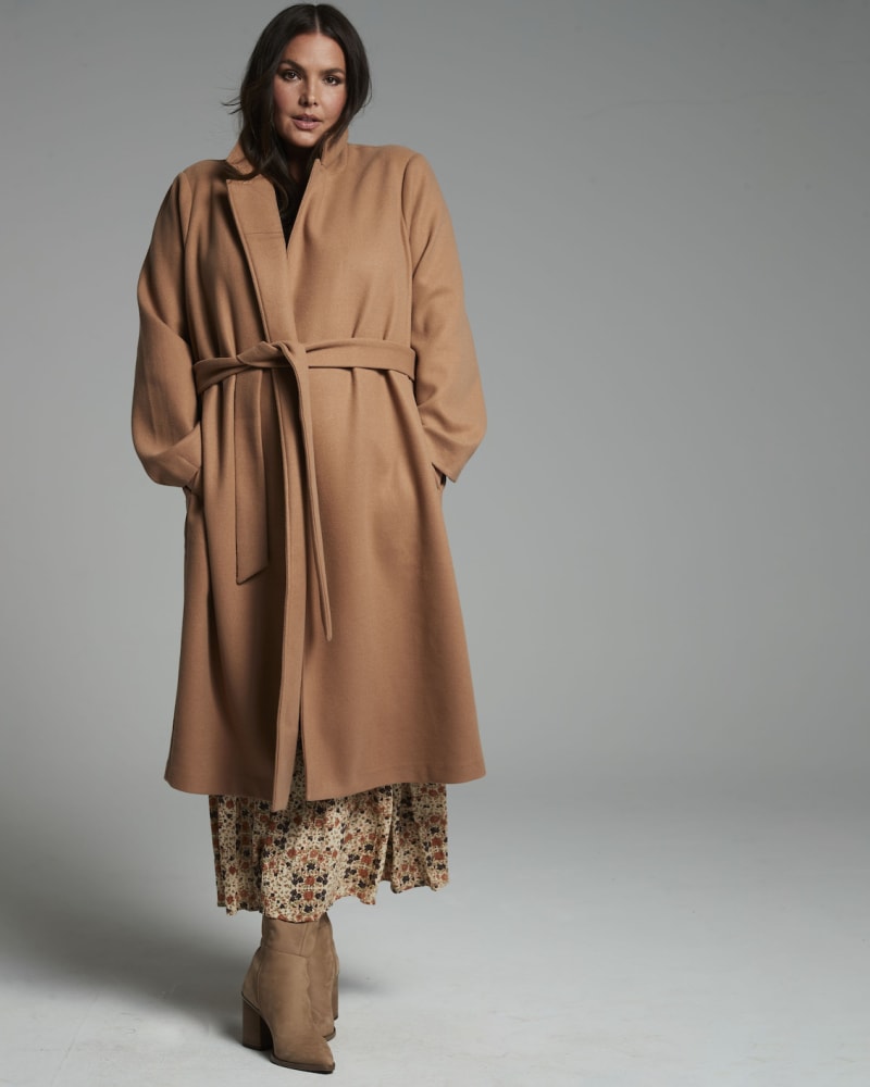 Longline belted coat store